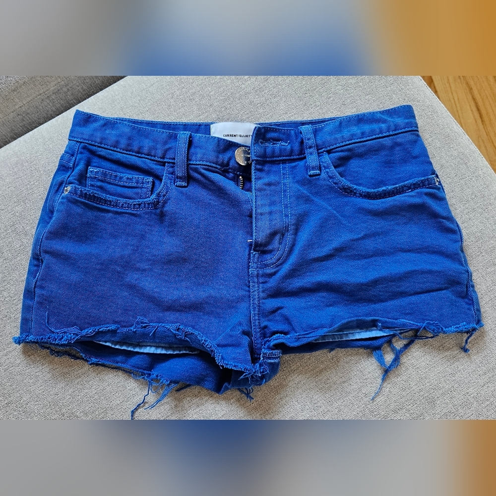 Size 25 Current/ Elliot Cobalt Blue Jeans Shorts